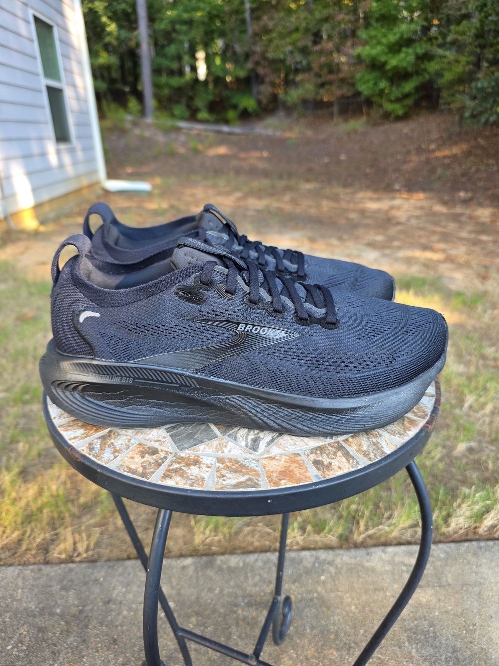 Brooks Adrenaline GTS 25 1104541D020 Black Running Shoes Men Size 11 D Worn 5x